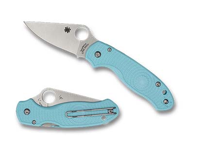The Para  3 Teal FRN CPM S90V Exclusive Knife shown opened and closed.