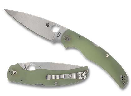 The Shaman  Natural G-10 CPM M4 Exclusive Knife shown opened and closed.