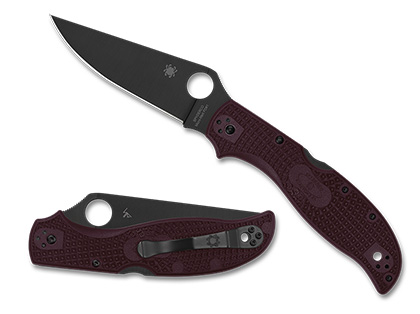 The Stretch  2 XL Lightweight Micro-Melt  PD 1 Black Blade Knife shown opened and closed.