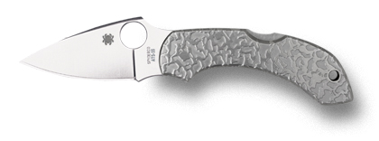 The Dragonfly  Etched Knife shown opened and closed.
