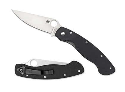The Military  Model G-10 Black Knife shown opened and closed.
