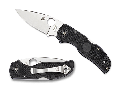 The Native  5 FRN Black Knife shown opened and closed.