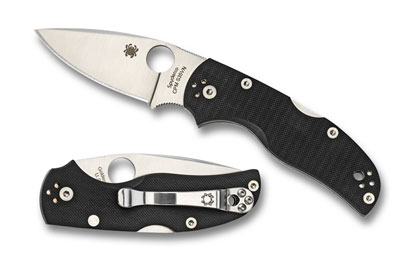 The Native  5 G-10 Black Knife shown opened and closed.