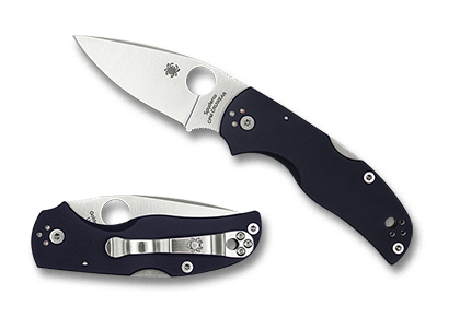 The Native  5 Smooth G-10 CPM CRU-WEAR Exclusive Knife shown opened and closed.