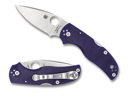 The Native® 5 G-10 Dark Blue CPM S110V shown open and closed