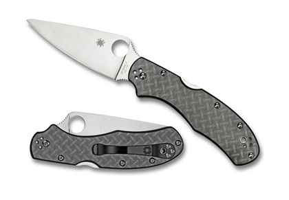 The R Nishijin Glass Fiber Sprint Run  Knife shown opened and closed.