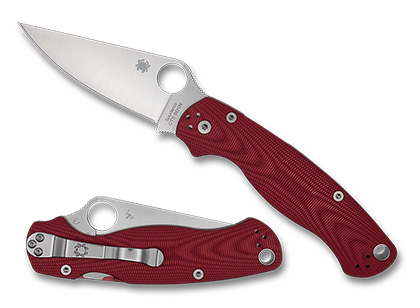 The Para Military® 2 Red Aluminum Cosmic Arc CTS BD1N Exclusive shown open and closed