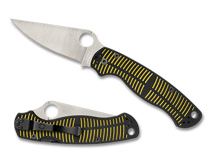 The Para Military® 2 Salt Yellow/Black CPM MagnaCut® shown open and closed