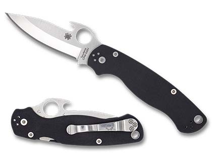 The Para Military  2 G-10 Emerson Opener Exclusive Knife shown opened and closed.
