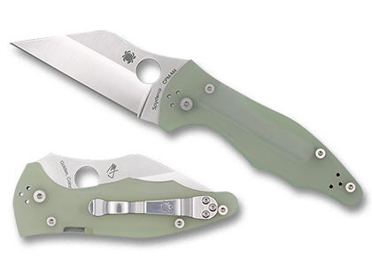 The Yojimbo  2 Natural G-10 CPM M4 Exclusive Knife shown opened and closed.