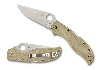 The Stretch  2 Straight Spine Ivory FRN Sprint Run  Knife shown opened and closed.