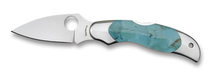 The Kopa  Turquoise Knife shown opened and closed.