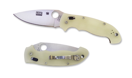 The Manix  2 XL Glow In The Dark Exclusive Knife shown opened and closed.