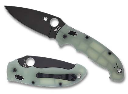 The Manix® 2 XL Natural G-10 CPM M4 Black Blade Exclusive shown open and closed