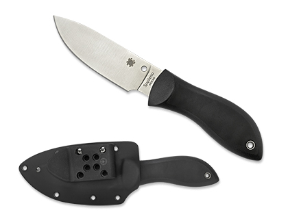 The Moran  FRN Kraton Drop Point Knife shown opened and closed.
