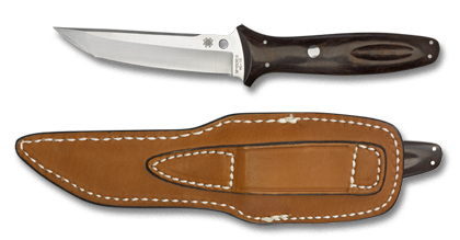 The Lum Tanto Burgandy Paperstone Sprint Run  Knife shown opened and closed.