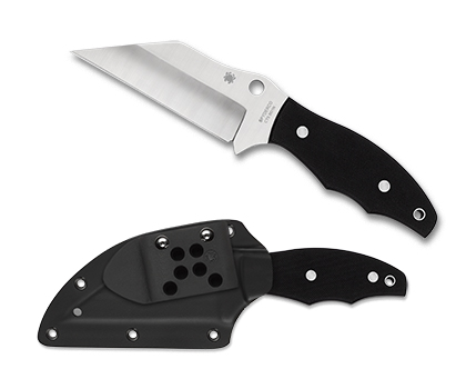 The Ronin  2 G-10 Black Knife shown opened and closed.