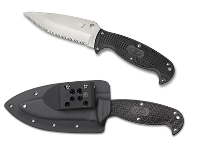 The Jumpmaster  2 FRN Black Knife shown opened and closed.