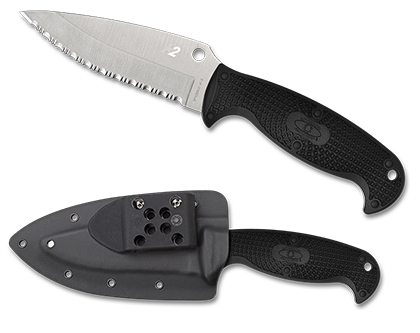 The Jumpmaster  2 FRN Black Knife shown opened and closed.