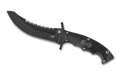 The Spyderco Warrior Black Blade Knife shown opened and closed.