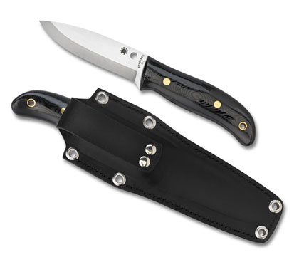 The Bushcraft G-10 Black shown open and closed