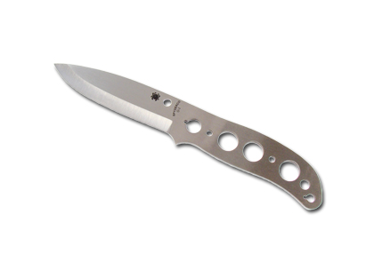 The Spyderco Bushcraft Blank shown open and closed