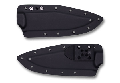 The Province  Boltaron  Sheath Knife shown opened and closed.