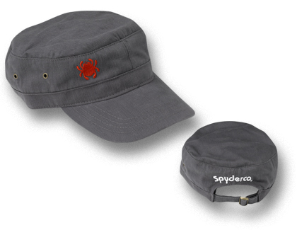 The Spyderco Military Gray Hat shown open and closed