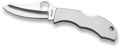 The Jester  Stainless Steel Knife shown opened and closed.