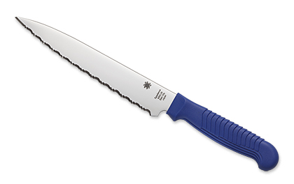 The Utility Knife 6 5 quot  Polypropylene Blue Knife shown opened and closed.