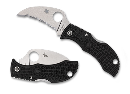 The MANBUG  HAWKBILL Knife shown opened and closed.