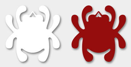 The Bug Decal Bug - Pair shown open and closed