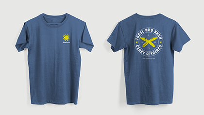 The Those Who Know T-Shirt  Blue  Knife shown opened and closed.