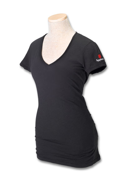 The Spyderco Womens Teeshirt shown open and closed