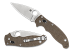 The Manix® 2 Brown Canvas Micarta CPM CRU-WEAR shown open and closed.