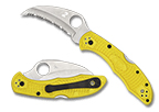 The Tasman Salt™ 2 FRN Yellow shown open and closed.