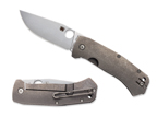 The Slysz Bowie Folder™ Titanium shown open and closed.