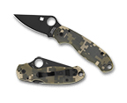 The Para® 3 G-10 Camo Black Blade shown open and closed.