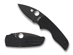 The Lil' Native® G-10 Black / Black Blade shown open and closed.