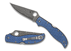 The Stretch™ 2 XL Blue Nishijin Glass Fiber Damascus Sprint Run® shown open and closed.