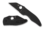 The MicroJimbo™ Black G-10 Black Blade  shown open and closed.