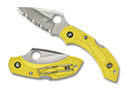 The Dragonfly™ 2 Salt® FRN Yellow shown open and closed.