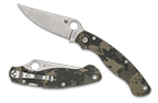 The Military™ 2 Camo G-10 PlainEdge shown open and closed.
