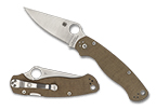 The Para Military® 2 CPM CRU-WEAR Micarta shown open and closed.