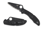 The Salt® 2 FRN Black/Black Blade shown open and closed.