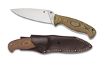 The Temperance™ 2 Canvas Micarta Brown shown open and closed.