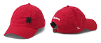 The Hat Bug Red shown open and closed.